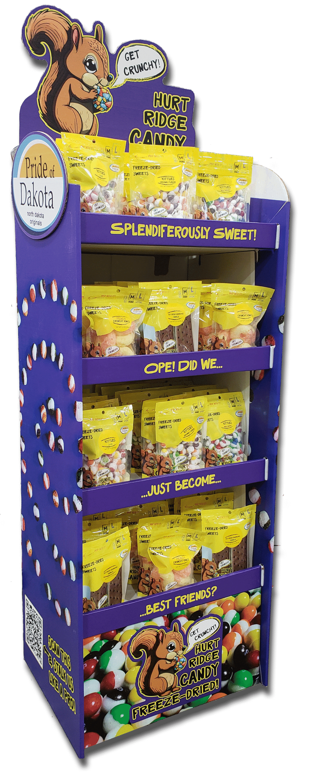 freeze dried candy merchandise display